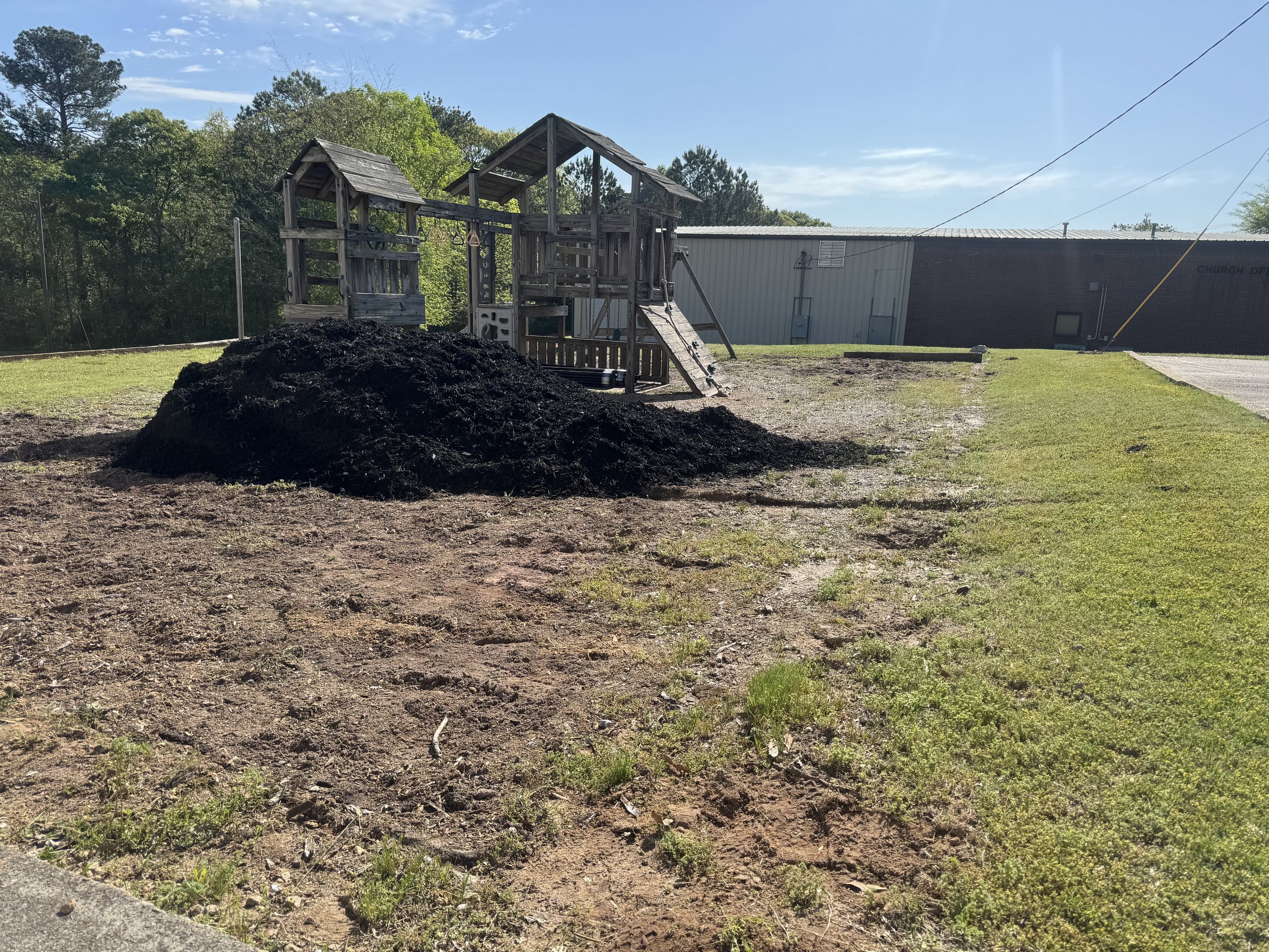 Landscape installation in progress